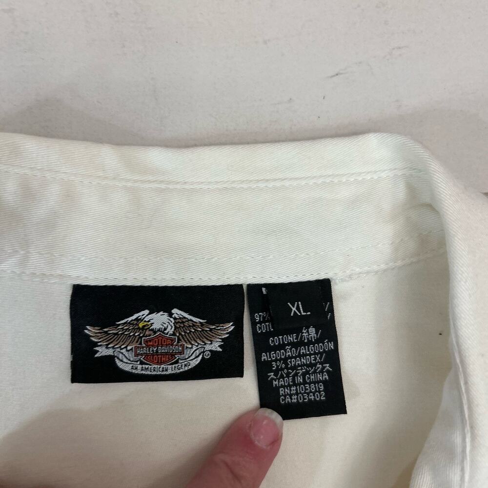 Ladies White Harley Davidson Cotton Vest - Picture 4 of 7
